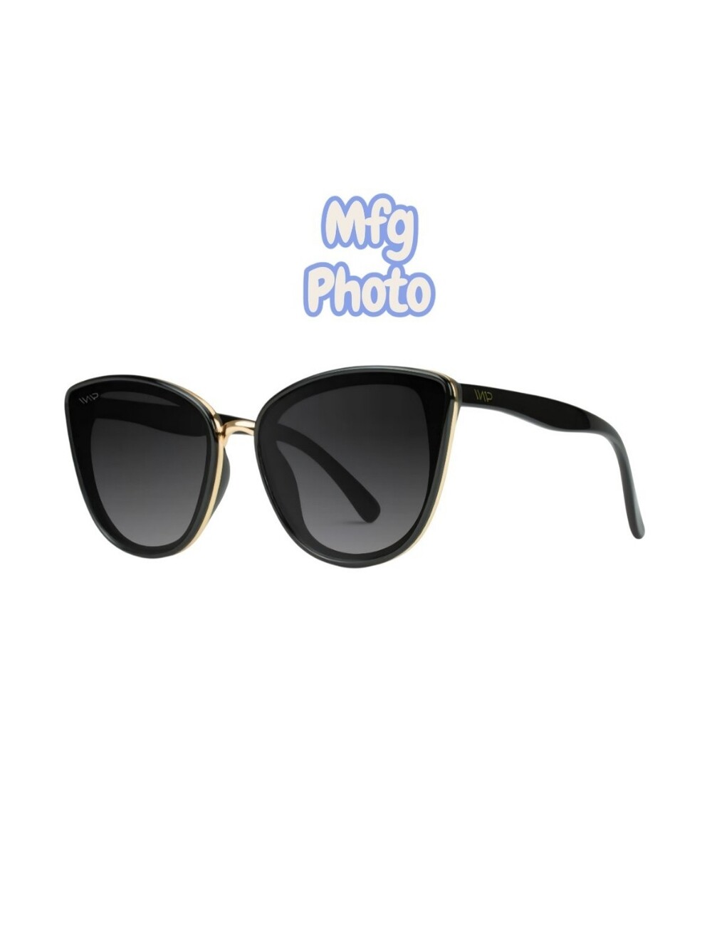 NIB WMP Eyewear Womens Aria Full Flat Lens Mirrored Cat eye Sunglasses